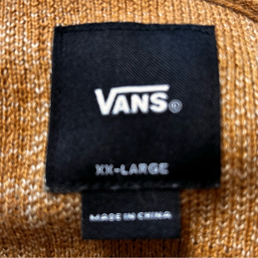 Vans Men's Mustard Yellow Checkered Cardigan Sweater sz XXL - Picture 5 of 5